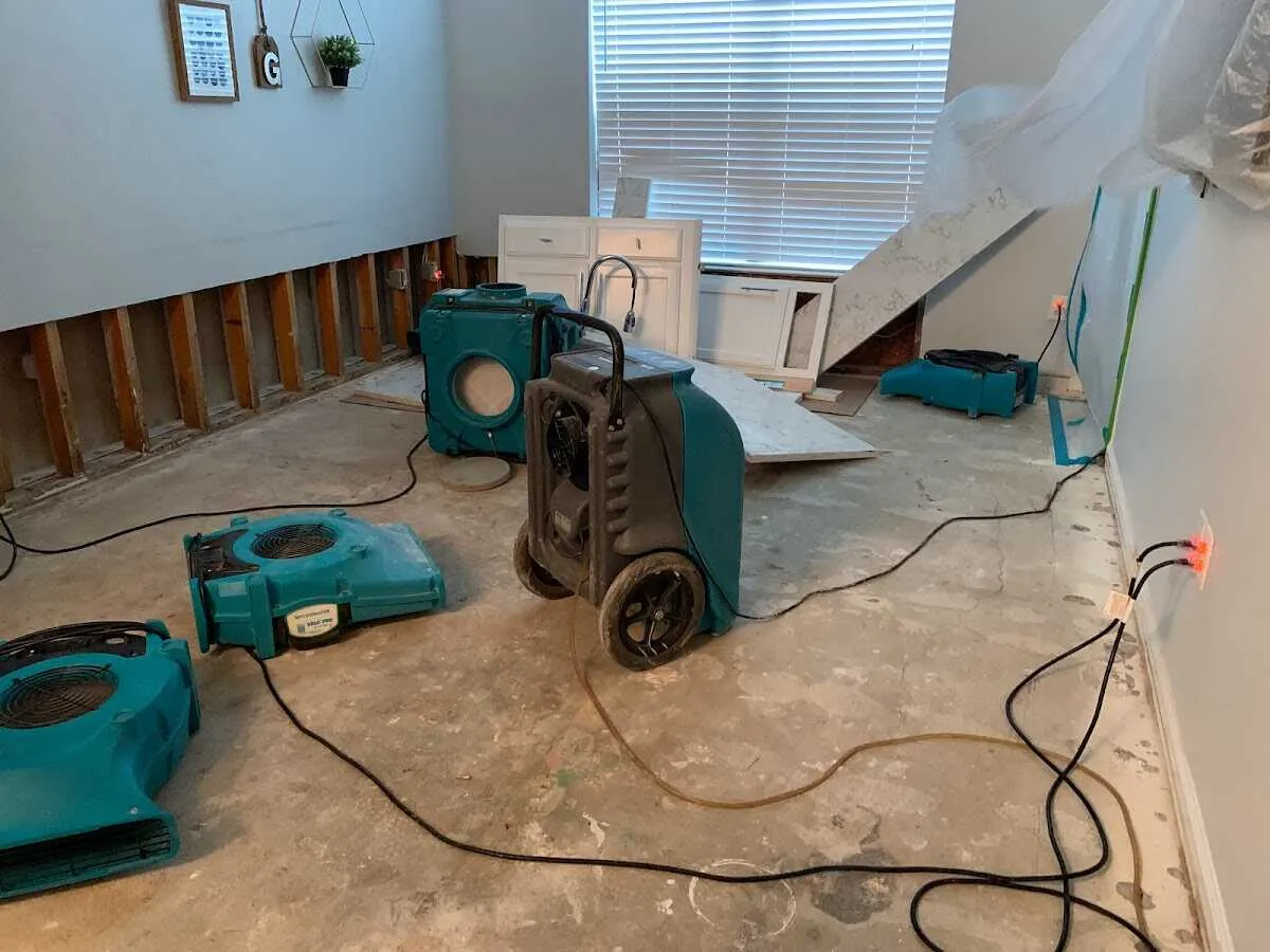 Dehumidifier in flood-cut room for Water Extraction & Removal in Tualatin